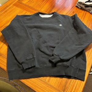 Champion Black long sleeved Crewneck Sweatshirt